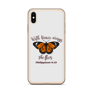 “Brave Wings Philippians 4:13” iPhone Case