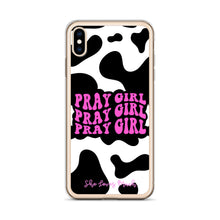 Load image into Gallery viewer, “Pray Girl” Cow Print iPhone Cases