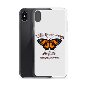 “Brave Wings Philippians 4:13” iPhone Case