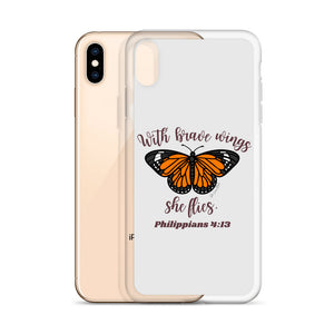 “Brave Wings Philippians 4:13” iPhone Case