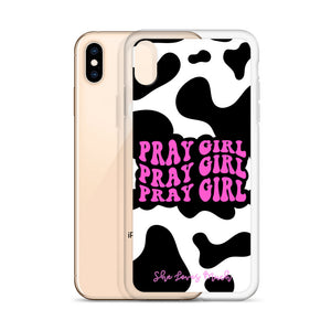 “Pray Girl” Cow Print iPhone Cases