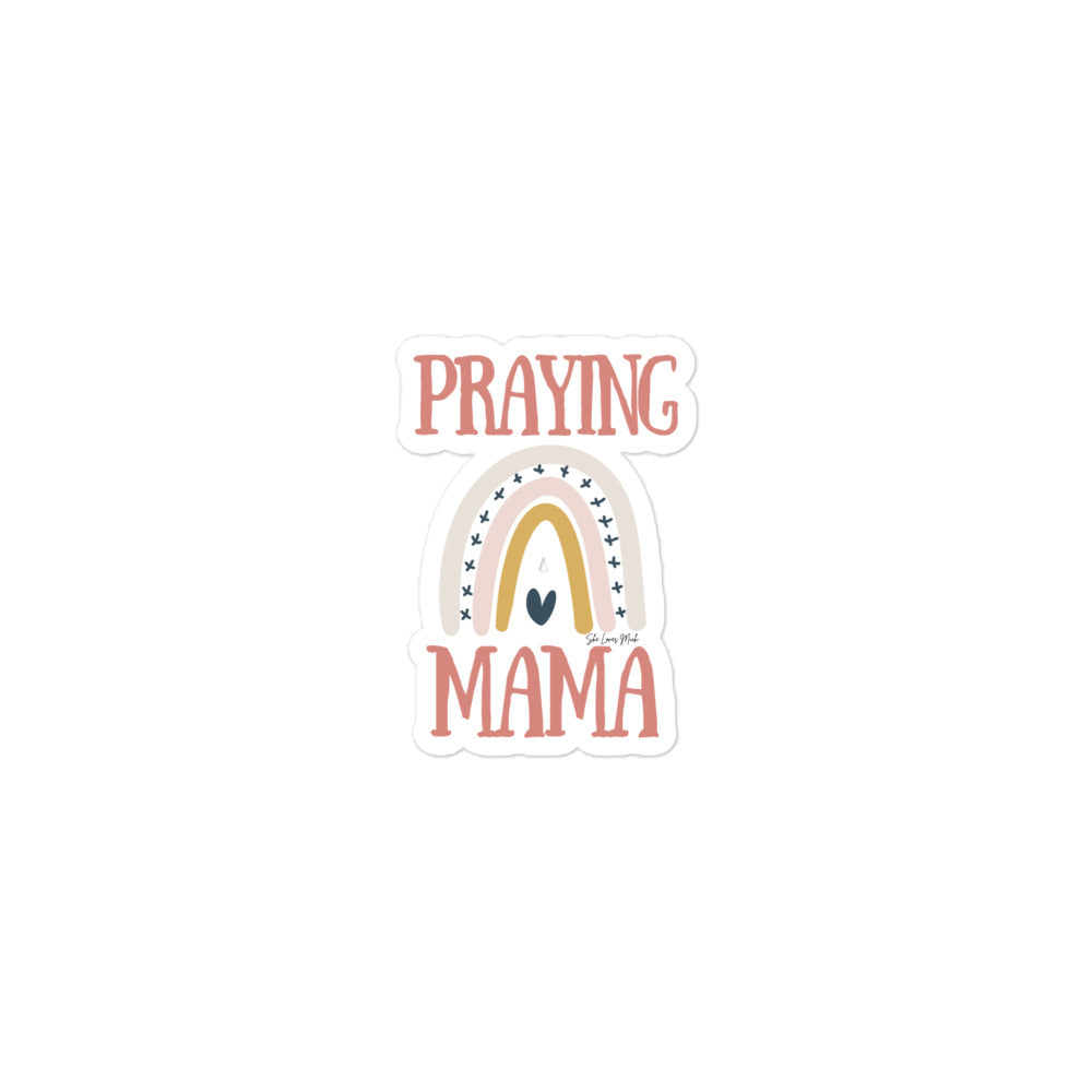 Praying Mama Rainbow Sticker