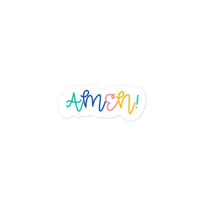 Amen! Multi. Color Sticker