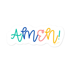 Amen! Multi. Color Sticker