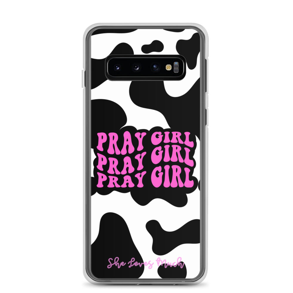 “Pray Girl” Cow Print Samsung Cases