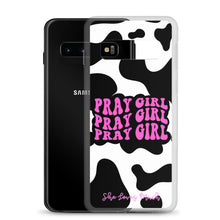 Load image into Gallery viewer, “Pray Girl” Cow Print Samsung Cases