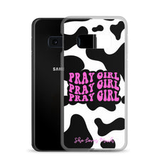 Load image into Gallery viewer, “Pray Girl” Cow Print Samsung Cases