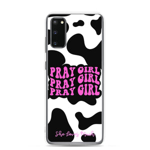 “Pray Girl” Cow Print Samsung Cases