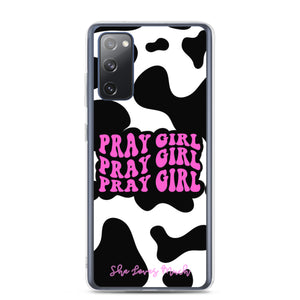 “Pray Girl” Cow Print Samsung Cases