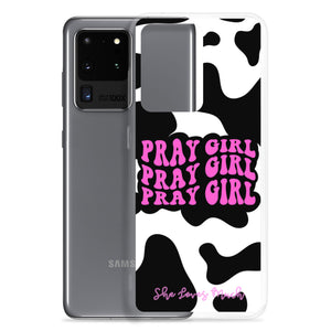 “Pray Girl” Cow Print Samsung Cases