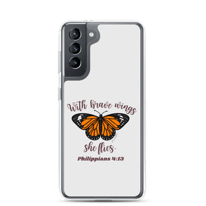 “Brave Wings Philippians 4:13” Samsung Cases