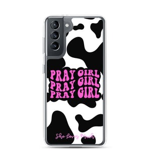 “Pray Girl” Cow Print Samsung Cases