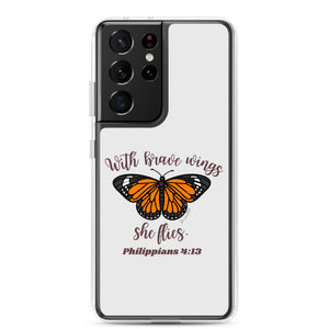 “Brave Wings Philippians 4:13” Samsung Cases