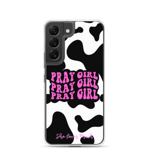 “Pray Girl” Cow Print Samsung Cases