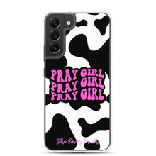 Load image into Gallery viewer, “Pray Girl” Cow Print Samsung Cases