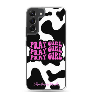 “Pray Girl” Cow Print Samsung Cases