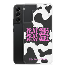 Load image into Gallery viewer, “Pray Girl” Cow Print Samsung Cases