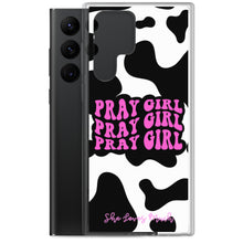 Load image into Gallery viewer, “Pray Girl” Cow Print Samsung Cases